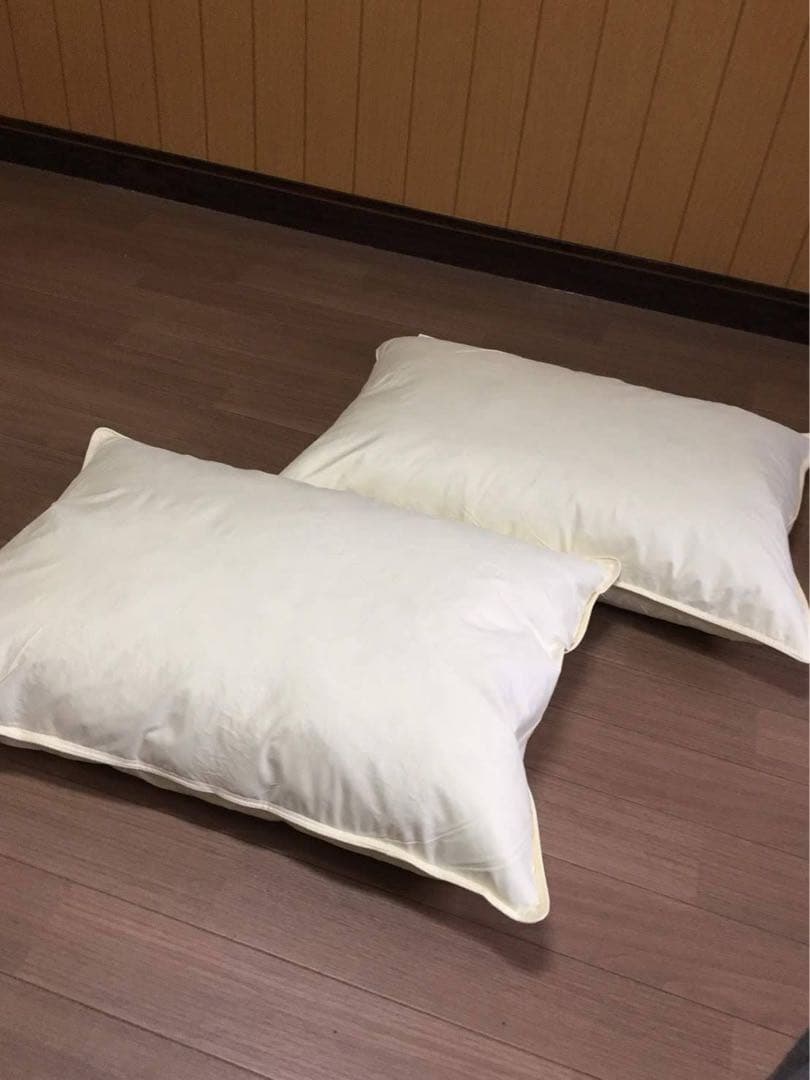 【YunaCoCo♪♪】エコダウン羽毛布団　羽根パイプ枕2個