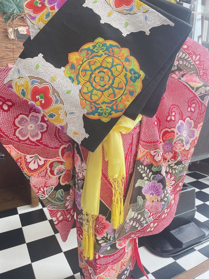 七五三7歳様総絞り柄豪華お着物フルセット