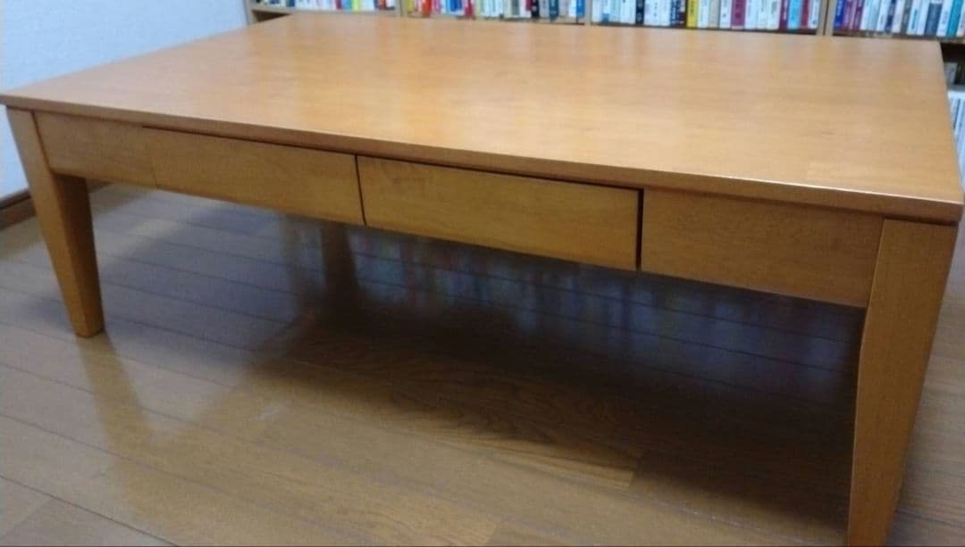 12/13までの出品！木製センターテーブル 引き出し2つ付き