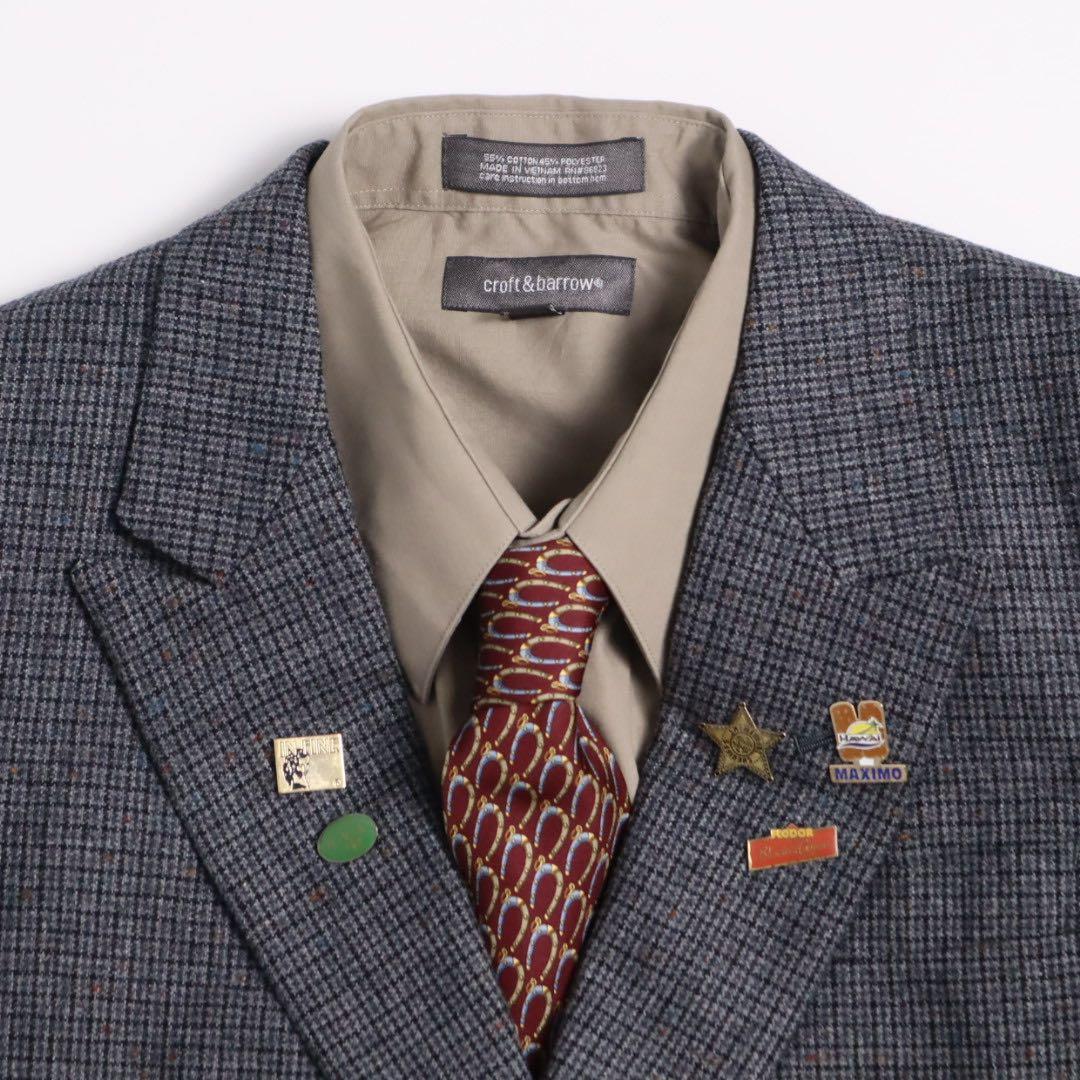 4点セット vintage 80s 90s スーツ セットアップ ピンズ