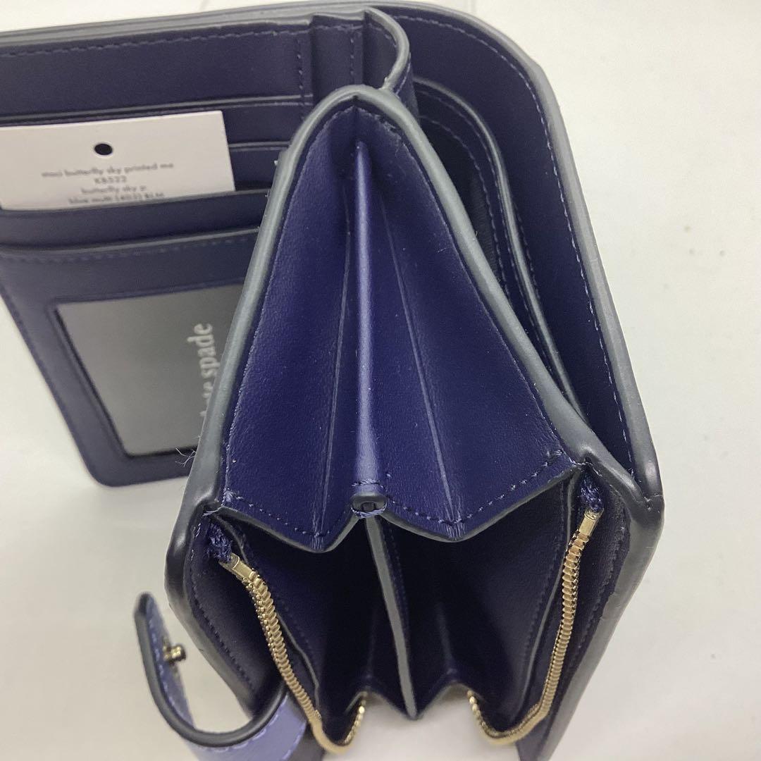 kate spade 蝶模様 二つ折り財布