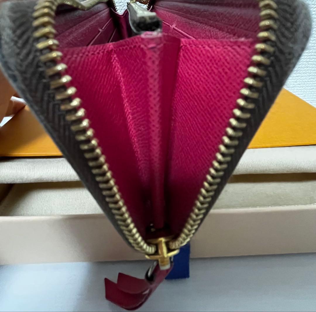 ルイヴィトン 長財布 ラウンドファスナー ポルトフォイユクレマンス フューシャ