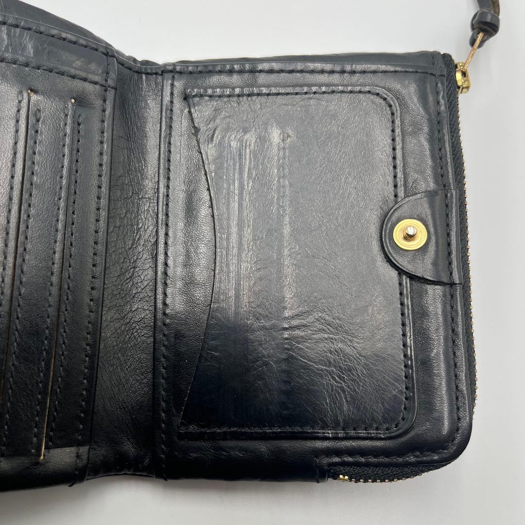 希少 美品 ポーター ソーク 二つ折り財布 コンパクトウォレット 黒 箱付き