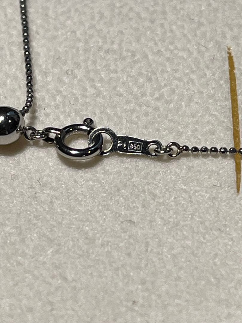 【Mami プロフィール必読】桜色石付き　Pt 850 ペンダント