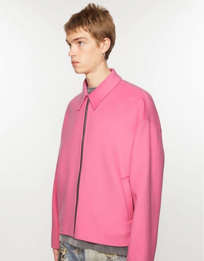 Acne Studios アクネステュデオズ ウールジッパージャケット ピンク