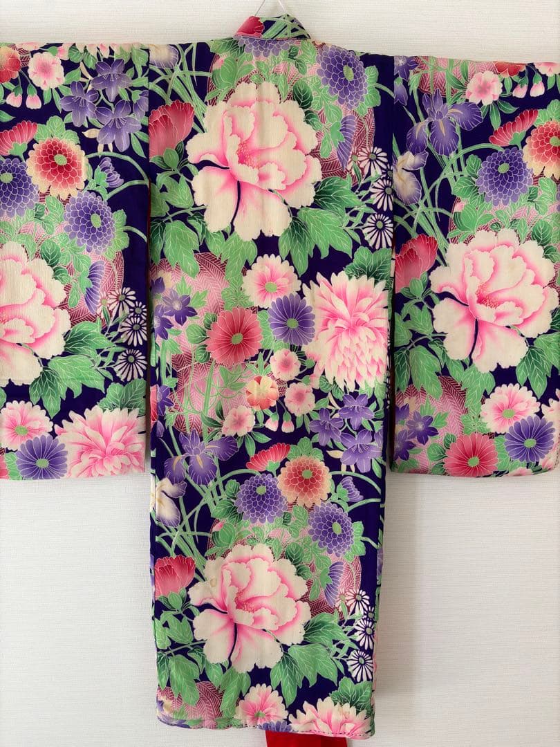 専用　アンティーク　錦紗　子供錦紗　綿入り