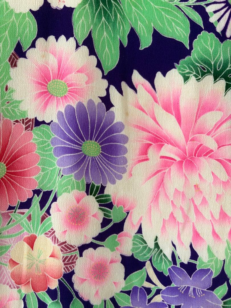 専用　アンティーク　錦紗　子供錦紗　綿入り