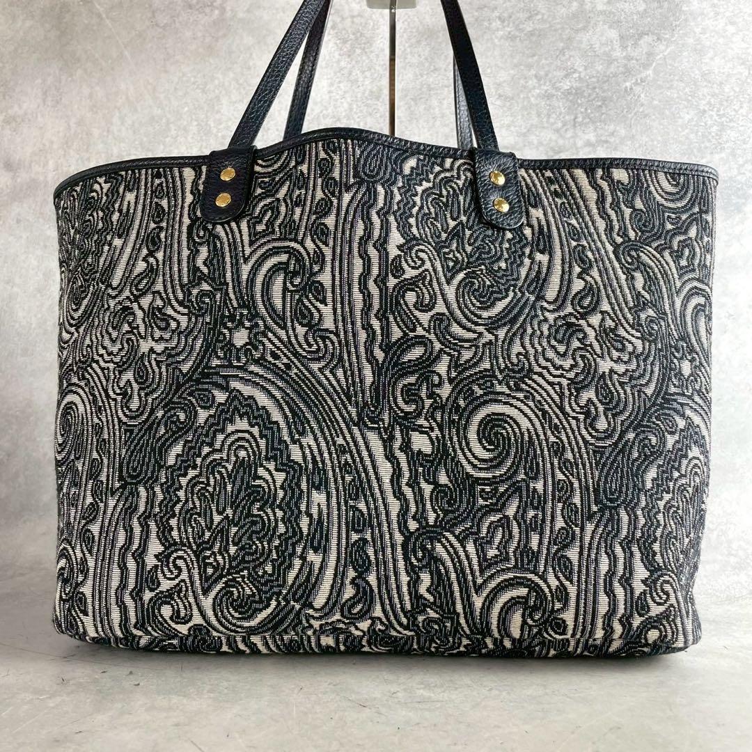 未使用級 ETRO リバーシブル トートバッグ ジャガード ペイズリー 2way