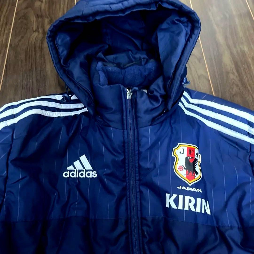【希少】アディダス　ダウンジャケット　サッカー日本代表モデル　Lサイズ　ブルー