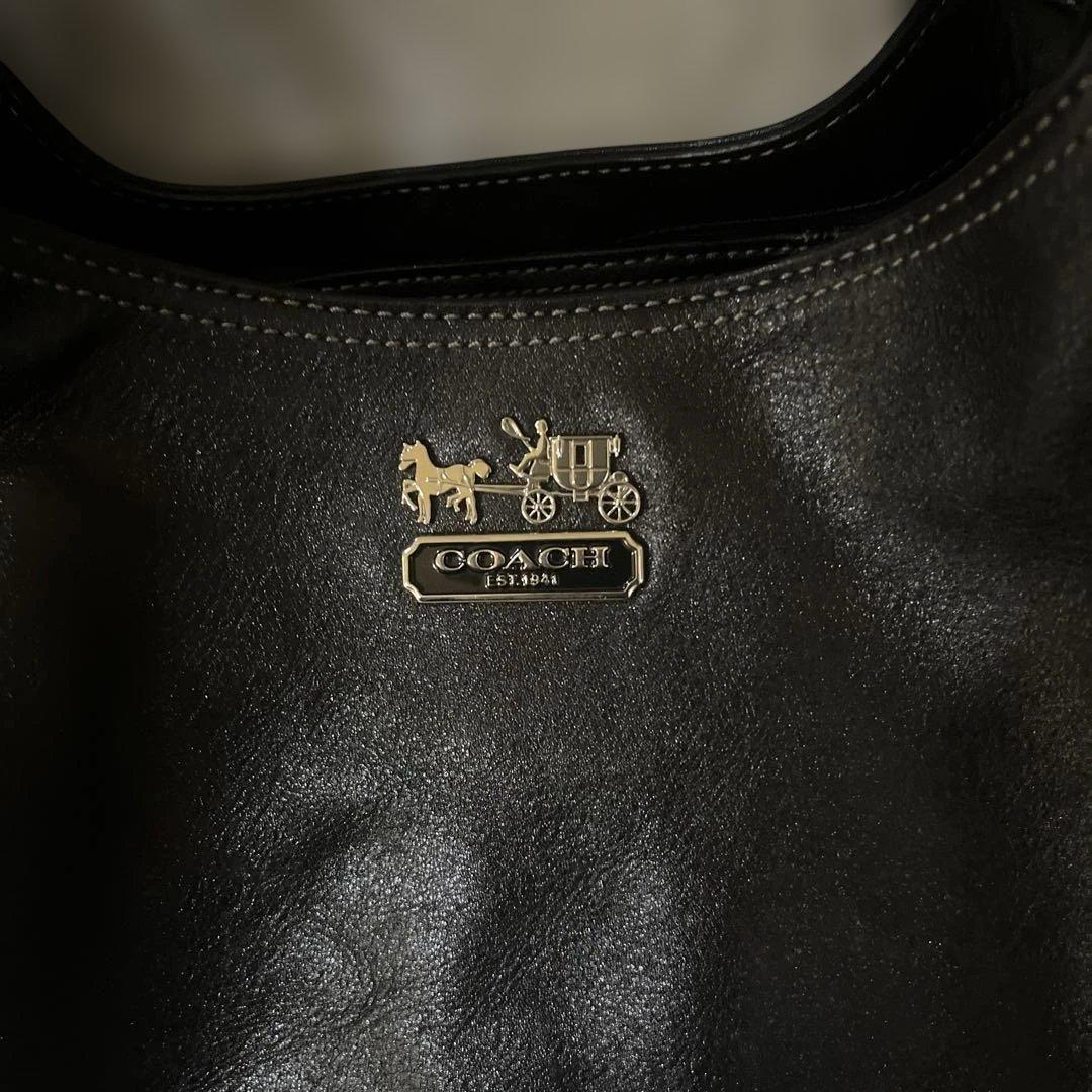 美品　COACH Madison Maggie ブラック ショルダーバッグ