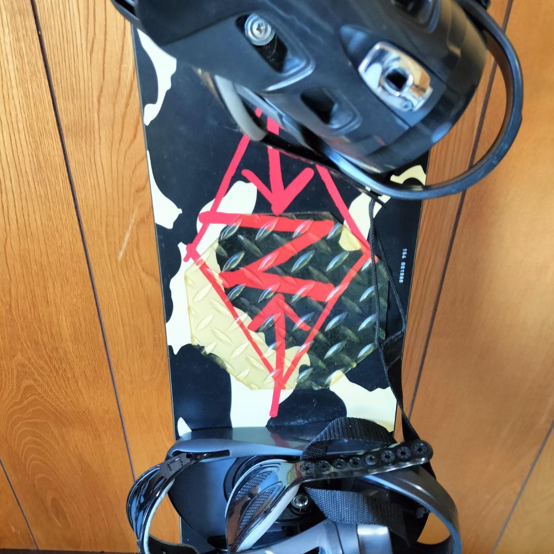 NIDECKER スノーボード ビンディング付 カウ柄 154cm
