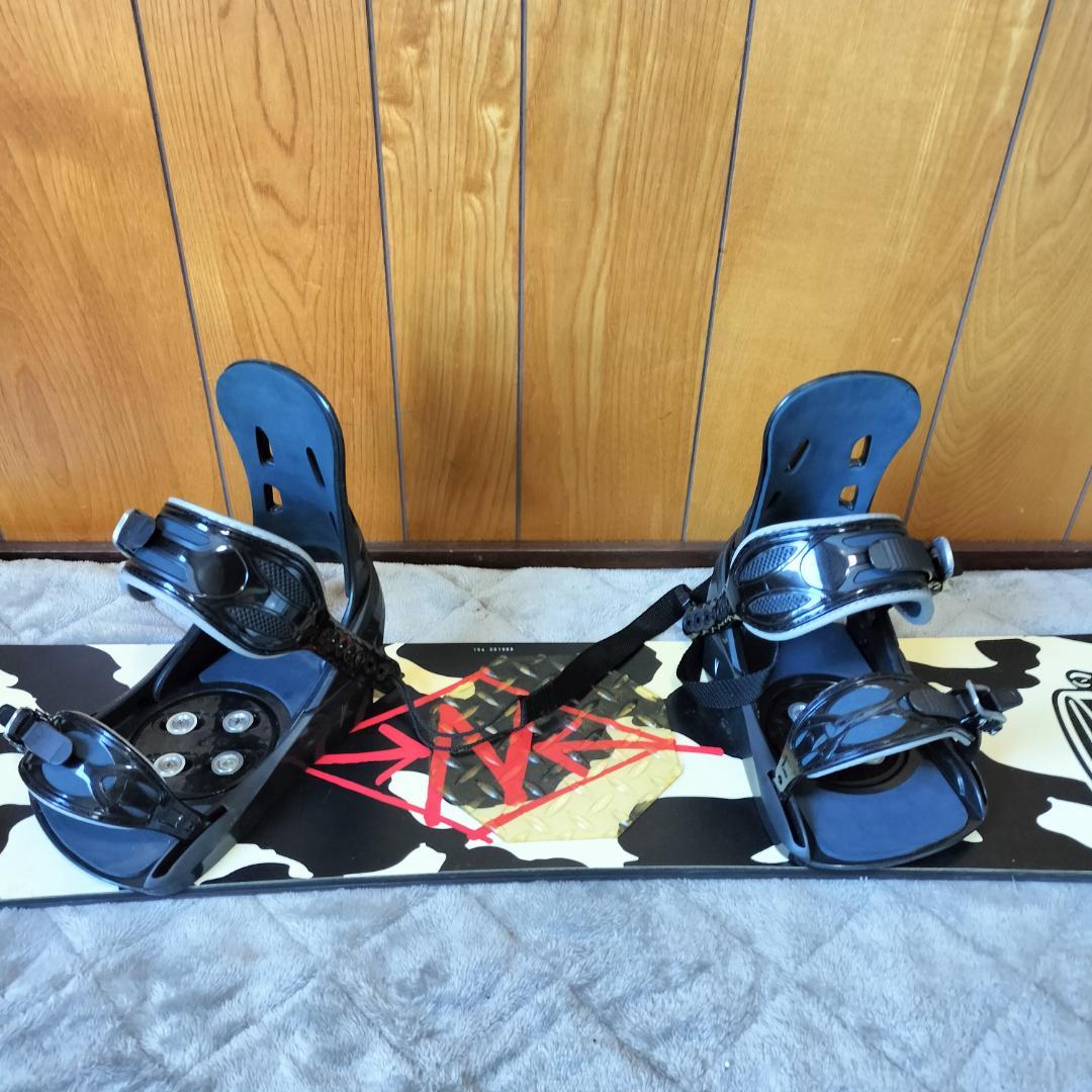 NIDECKER スノーボード ビンディング付 カウ柄 154cm