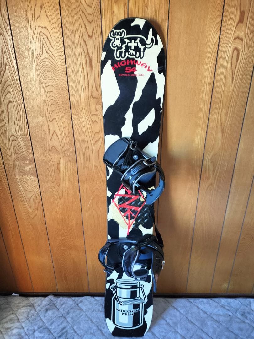 NIDECKER スノーボード ビンディング付 カウ柄 154cm