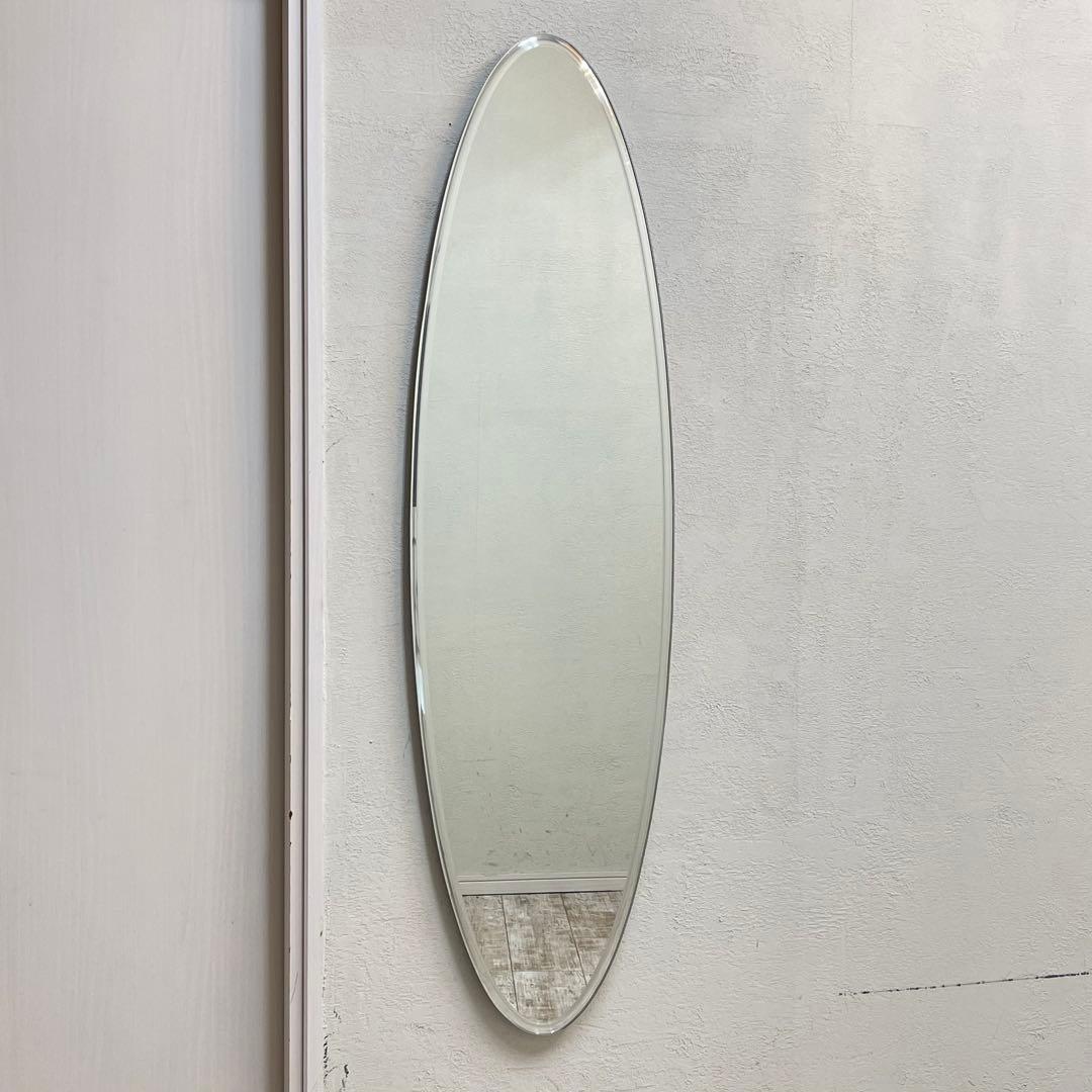 塩川光明堂 オーバル型 ウォールミラー H145cm