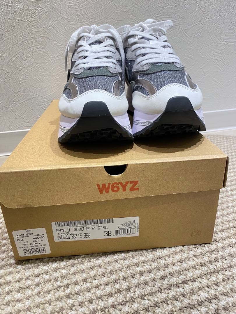 【新品】 W6YZ ウィズ スニーカー 38インチ24cm タグ箱付き 厚底