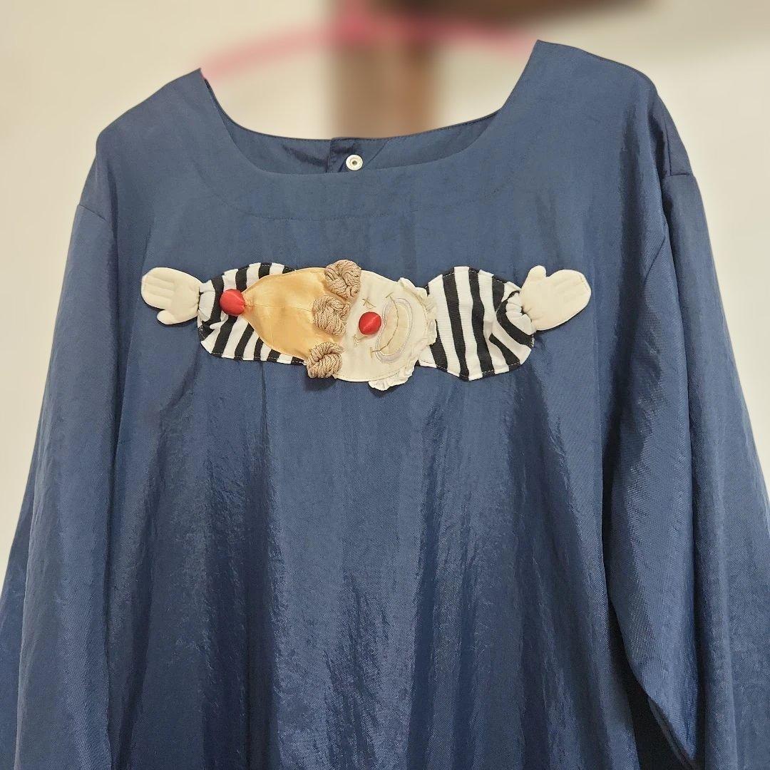 さえら POTECHINO ピエロの割烹着 ネイビー