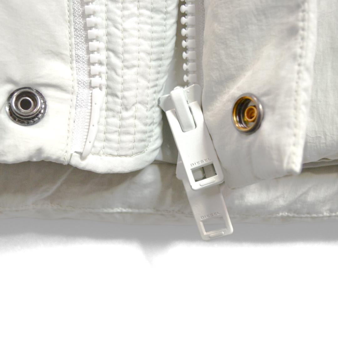 専用【極美品】DIESELディーゼル パデッドジャケットベストフーディ S白