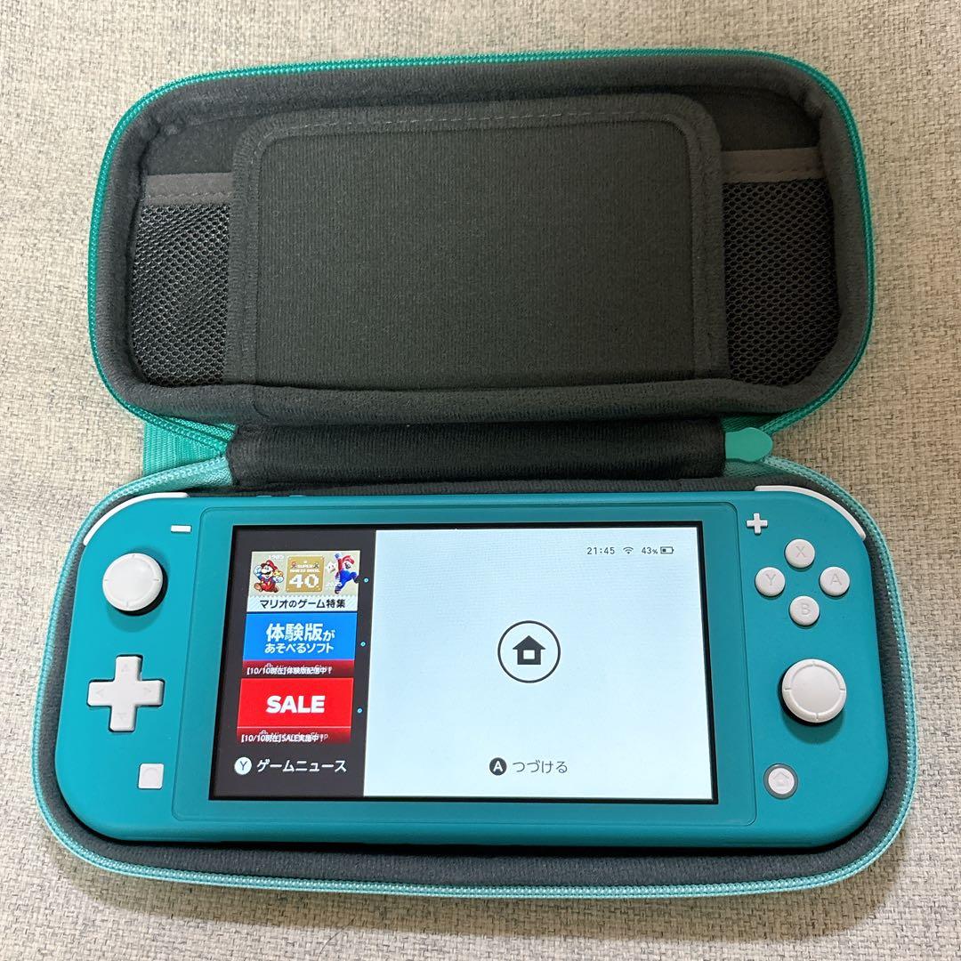Switch Lite ターコイズ 本体 ケース付き★最終値下中