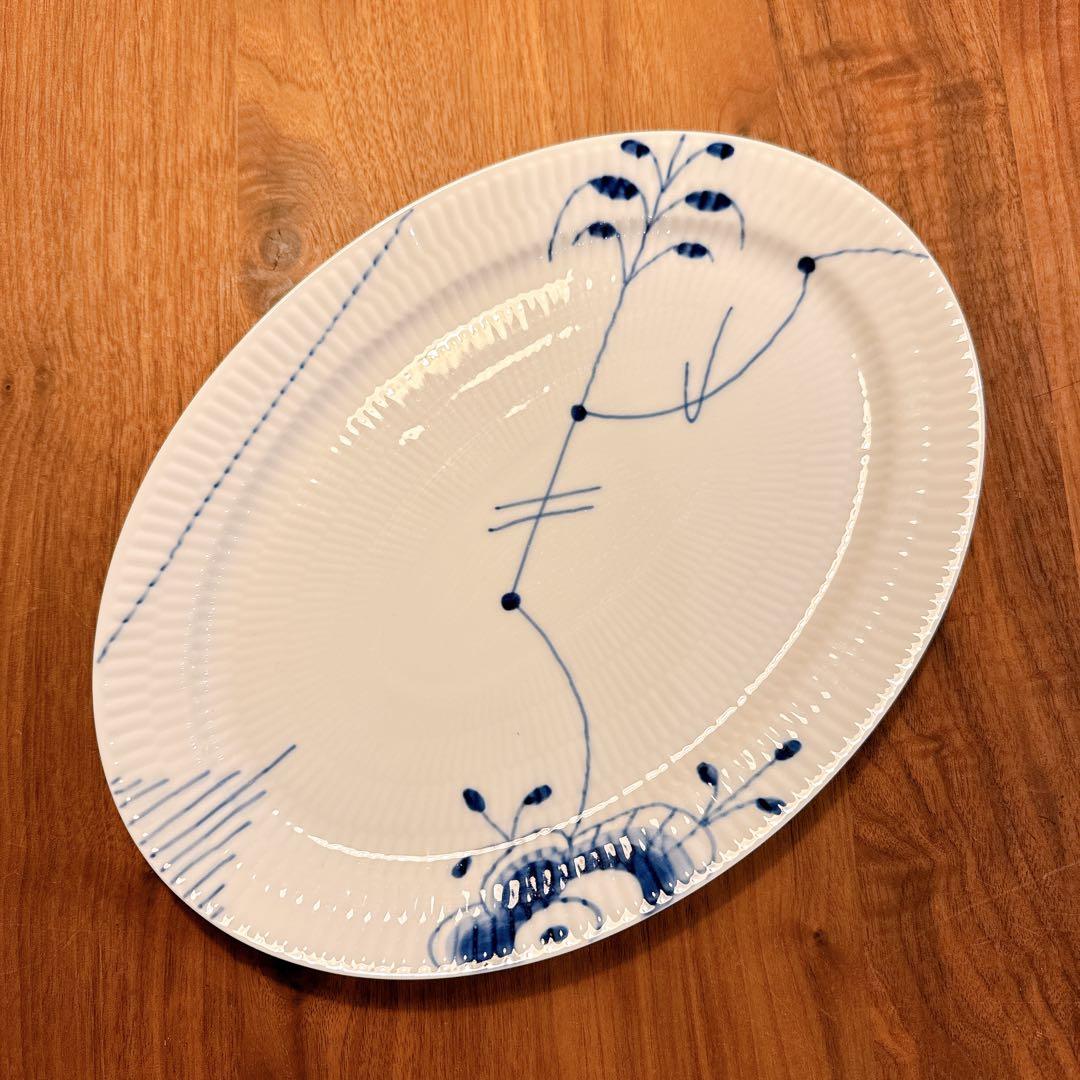 【泳ぐシロクマ】ロイヤルコペンハーゲン ブルーフルーテッド メガ 皿 ①⑤