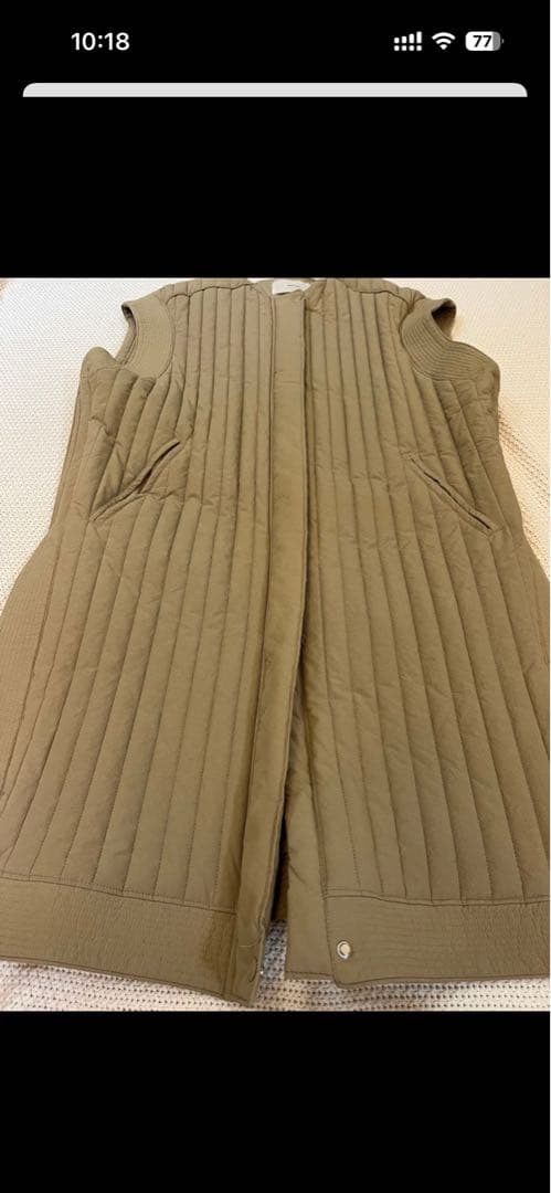 まゆ様★TODAYFUL★フード付きキルティングロングベスト★美品★