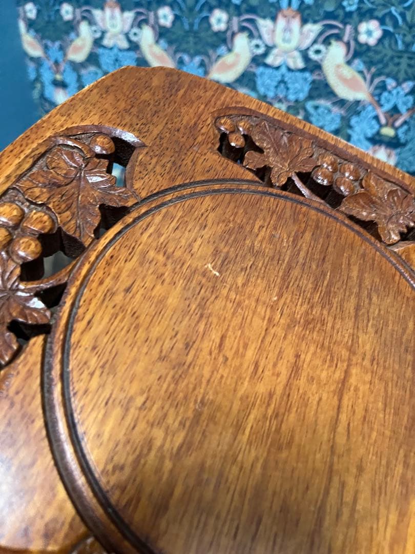 花台 スツール 木製 インテリア 彫刻 木彫り