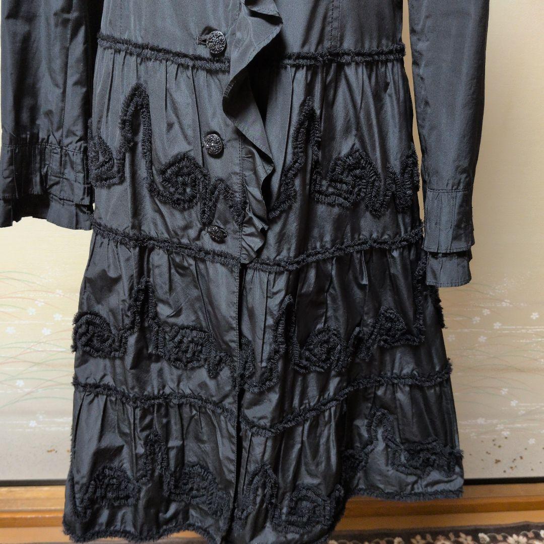 インポートロッサ《alba》☆フリル襟　秋・春合着コート　黒