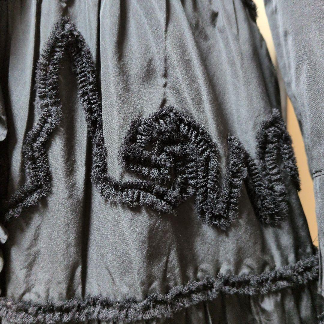 インポートロッサ《alba》☆フリル襟　秋・春合着コート　黒