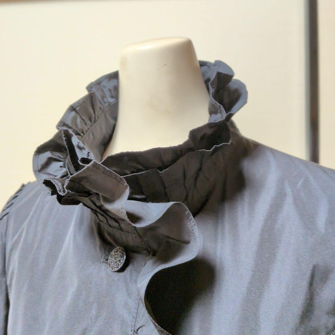 インポートロッサ《alba》☆フリル襟　秋・春合着コート　黒