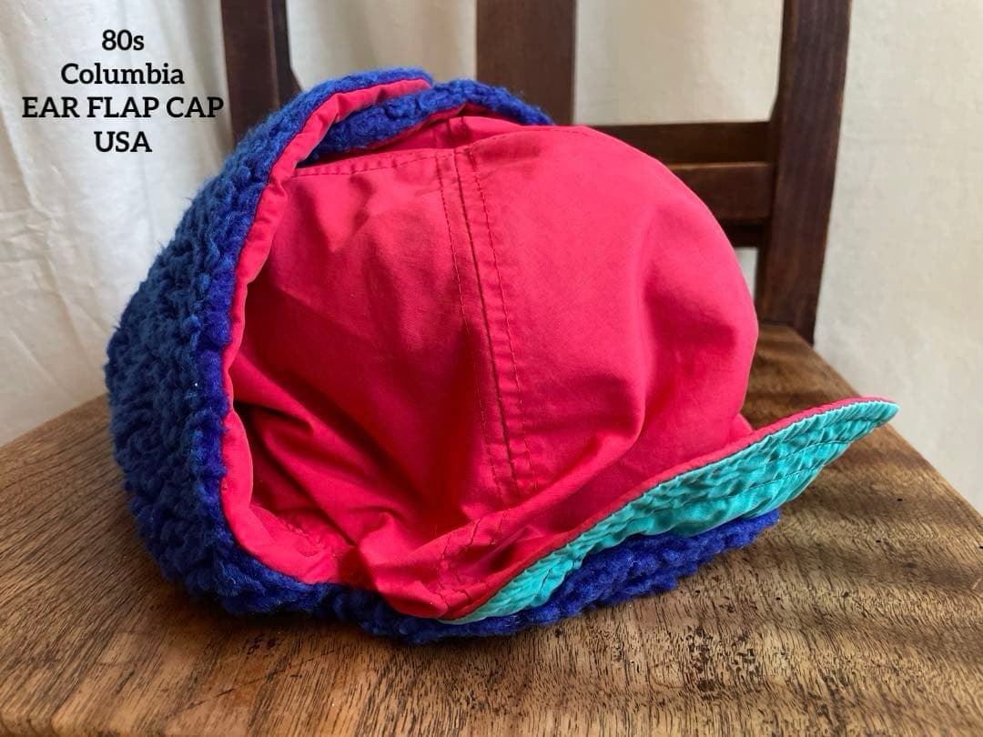 【 Columbia 】 80s イヤーフラップキャップ 耳当て付き USA製