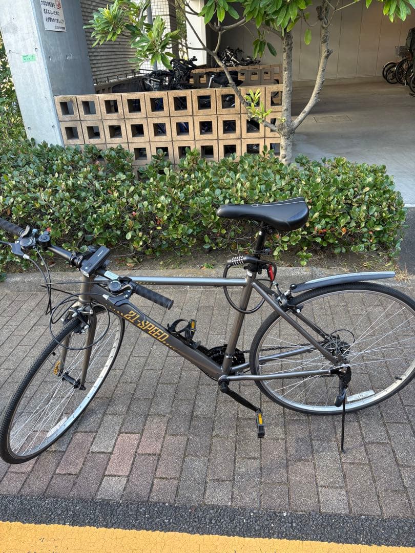 クロスバイク グレー 700Cタイヤ