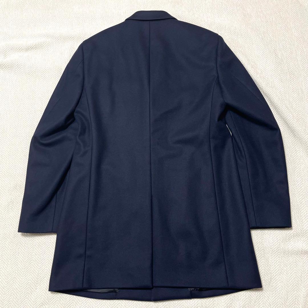 美品 Theory セオリー チェスターコート ウール カシミヤ ネイビー