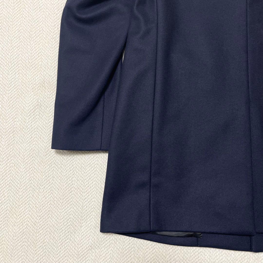 美品 Theory セオリー チェスターコート ウール カシミヤ ネイビー