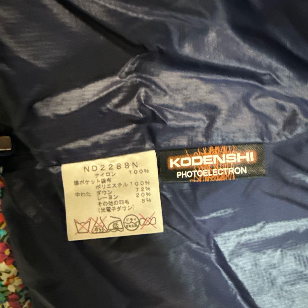 【希少】ノースフェイス　パープルレーベル　ヌプシ　ダウンベスト　花柄　別注　L