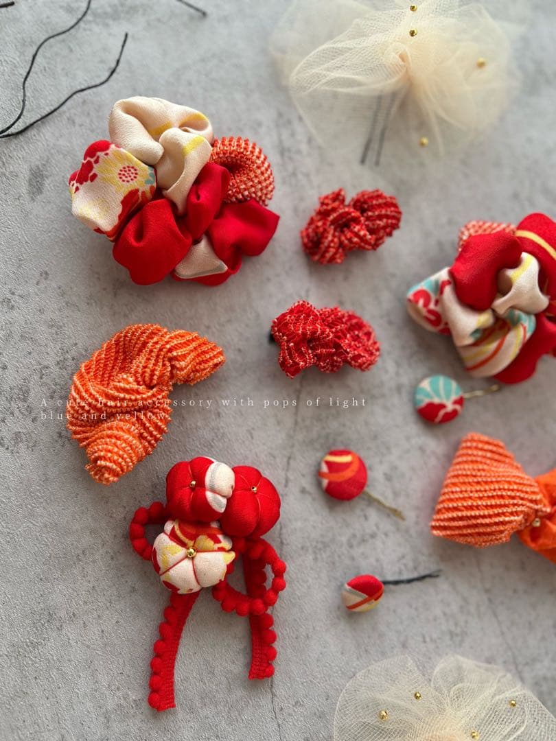 【*i様 七五三　七五三髪飾り　ヘッドドレス　着物髪飾り　リメイク髪飾り　037