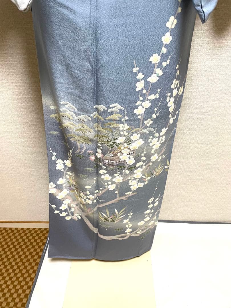 ♦️4点フルセット　（二重太鼓の作り帯＋友禅訪問着　フォーマル用帯揚げ&帯締め）