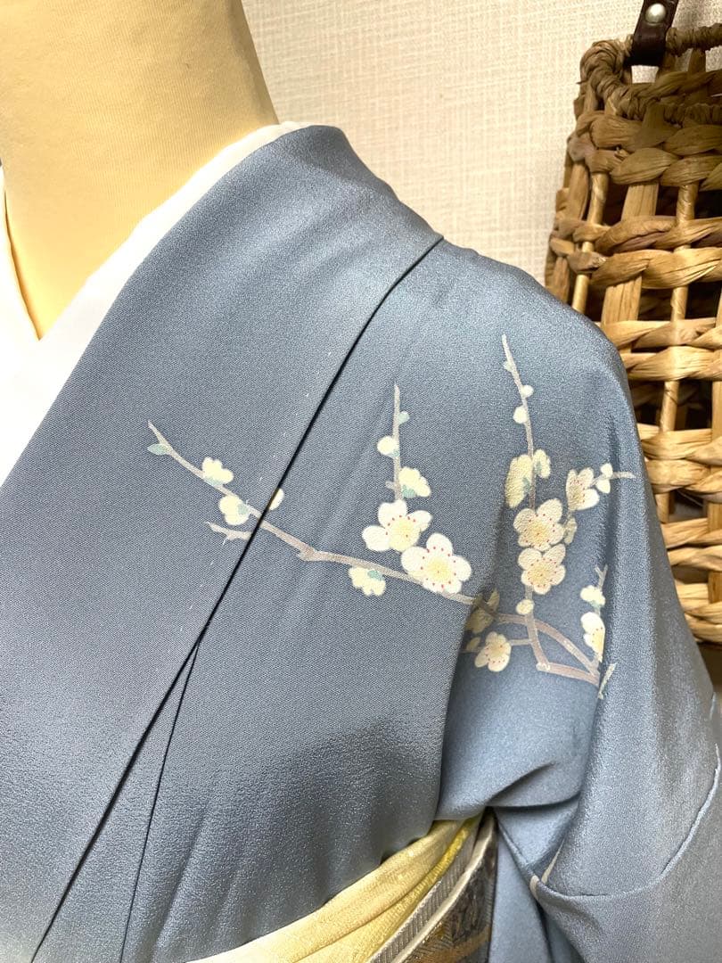 ♦️4点フルセット　（二重太鼓の作り帯＋友禅訪問着　フォーマル用帯揚げ&帯締め）