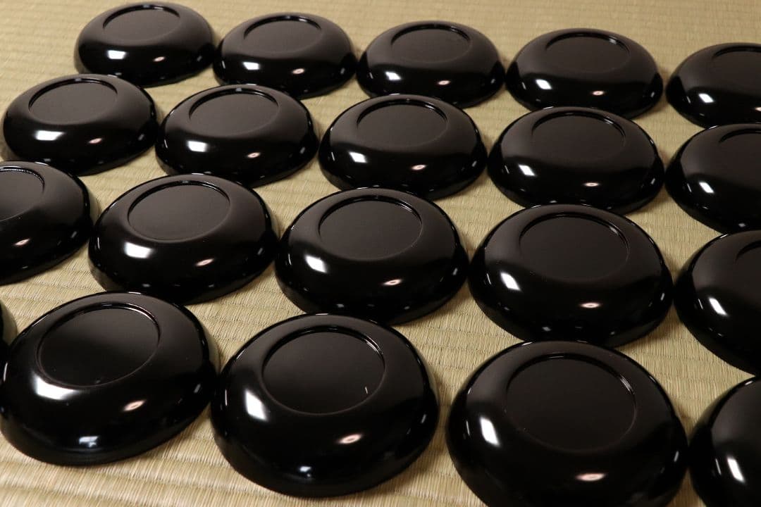 漆芸 鳥図 金蒔絵 黒塗 木皿 二十客 水鳥 川蝉 小皿 木製漆器【MA471】