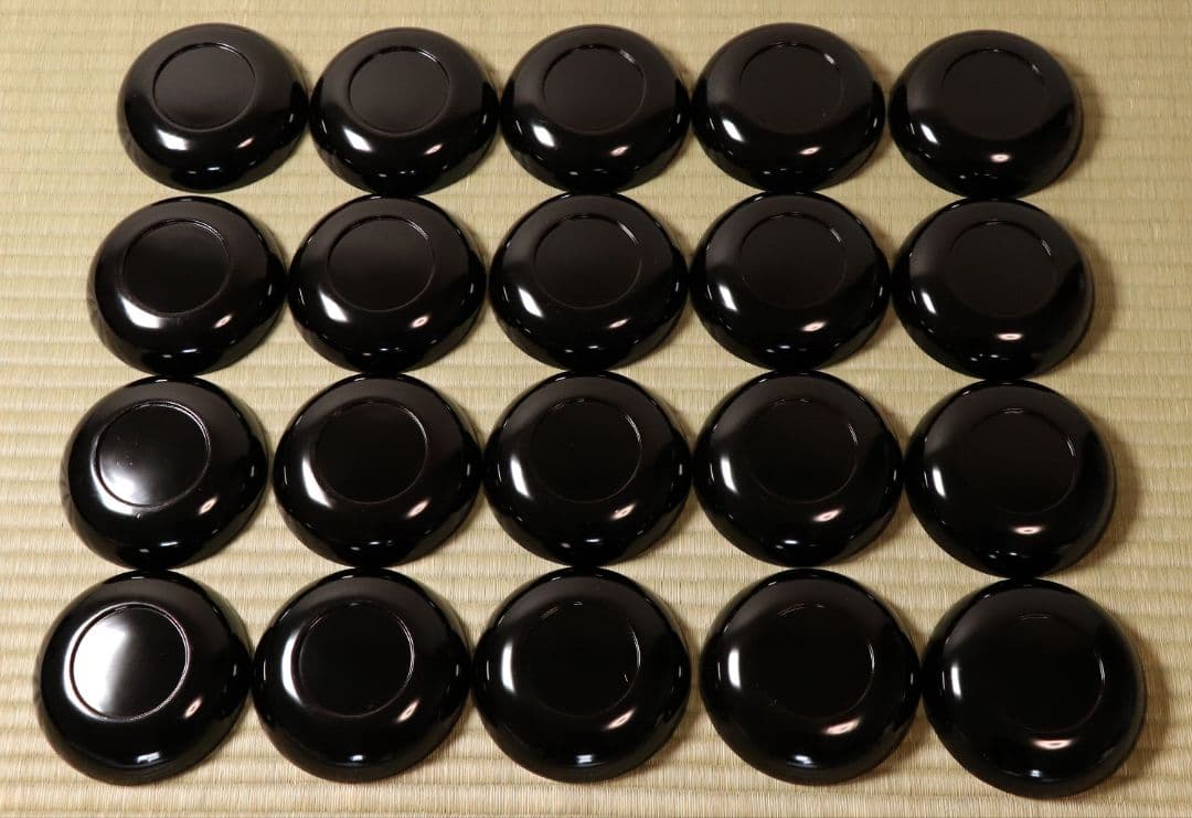 漆芸 鳥図 金蒔絵 黒塗 木皿 二十客 水鳥 川蝉 小皿 木製漆器【MA471】