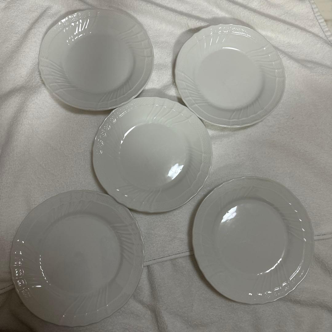 メ*！様 リチャードジノリ　ベッキオホワイト(17㎝)5枚セット