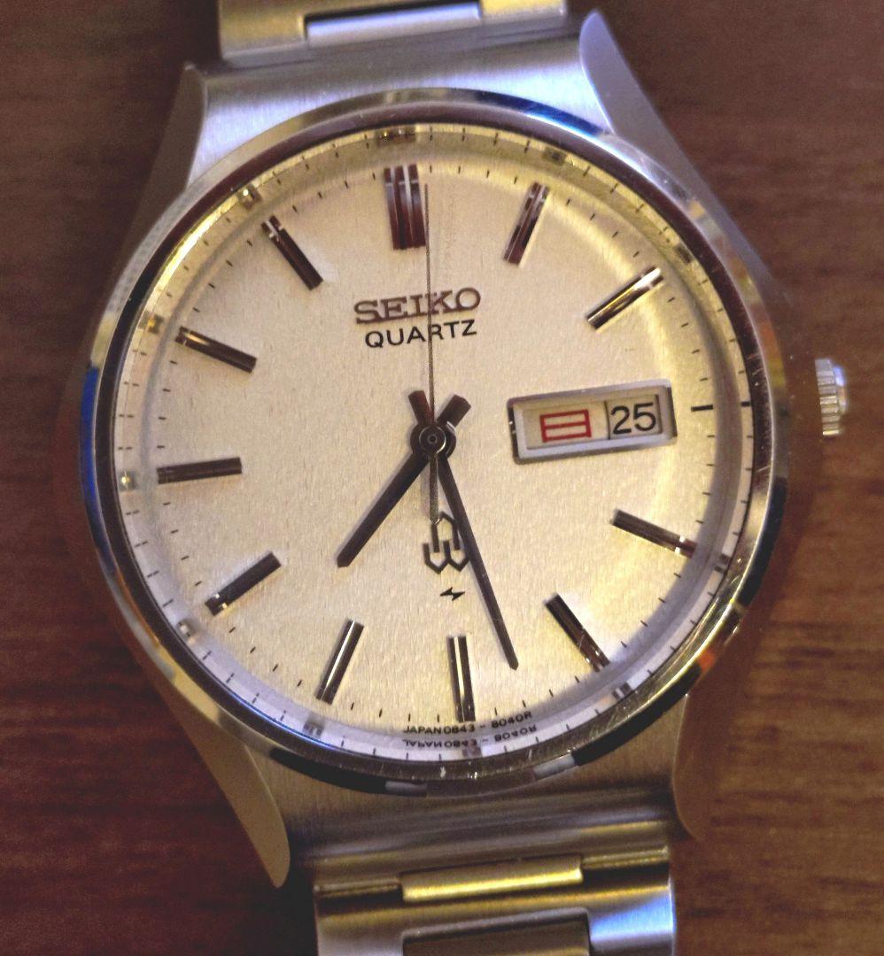 ア38/SEIKO クォーツ メンズ腕時計 ホワイトダイヤル