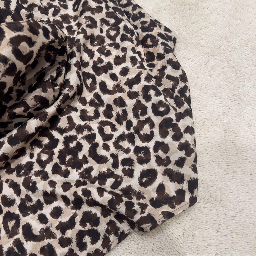 tomorrowland Ballsey レオパードプリント フレアワンピース