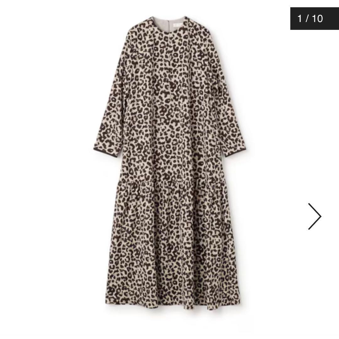 tomorrowland Ballsey レオパードプリント フレアワンピース