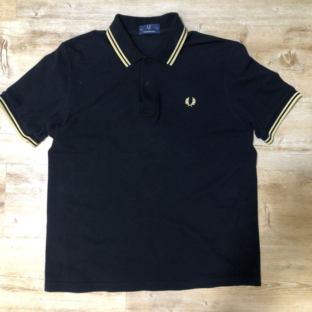 美品Fred Perry M12 黒金ポロシャツ 半袖　イングランド製