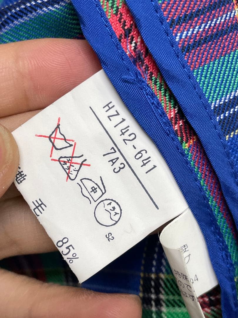 極美品　Yves Saint Laurent チェック柄テーラードジャケット