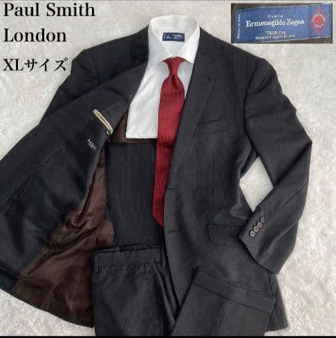 ポールスミス セットアップ 濃紺 ストライプ