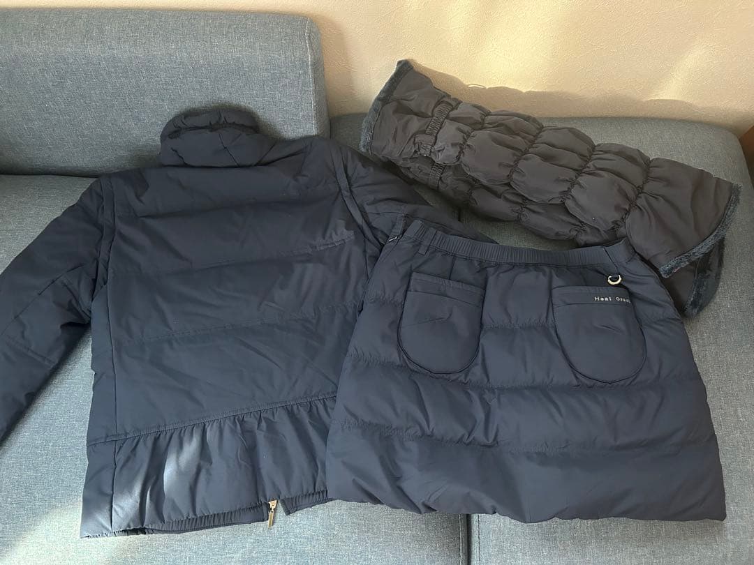 マリクレール　レッグウォーマー　ヒールクリーク　ダウンセットアップ　定価10万