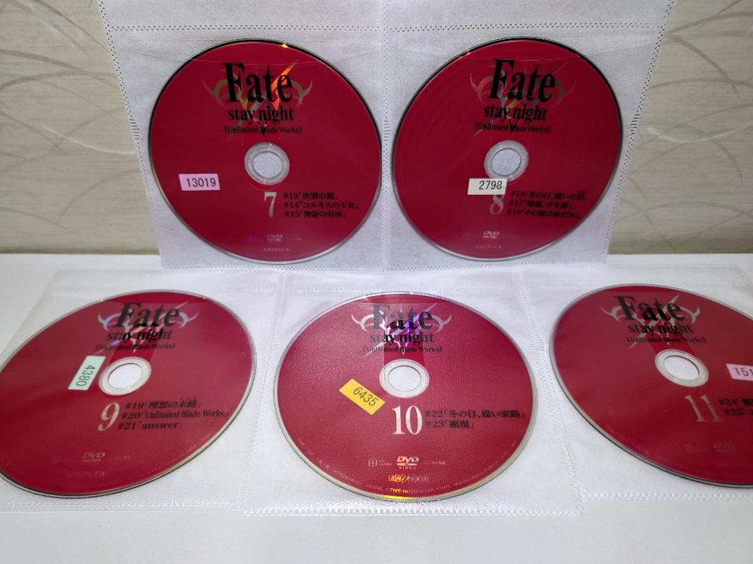 Fate stay night UBW　全巻セット　DVD11枚　ディスクのみ