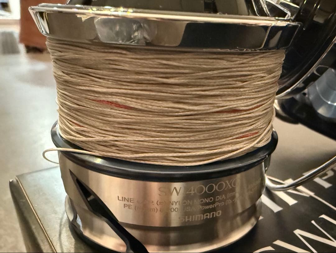 シマノ　ツインパワーSW 14000XG スペアスプール、ロングハンドル、袋付属