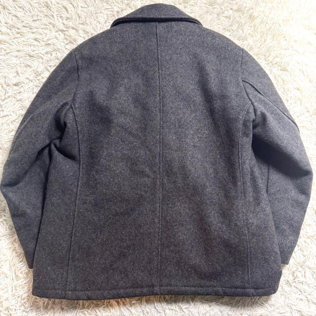 【希少42サイズ】ショット　736A Pコート　ウールメルトン　チャコールグレー