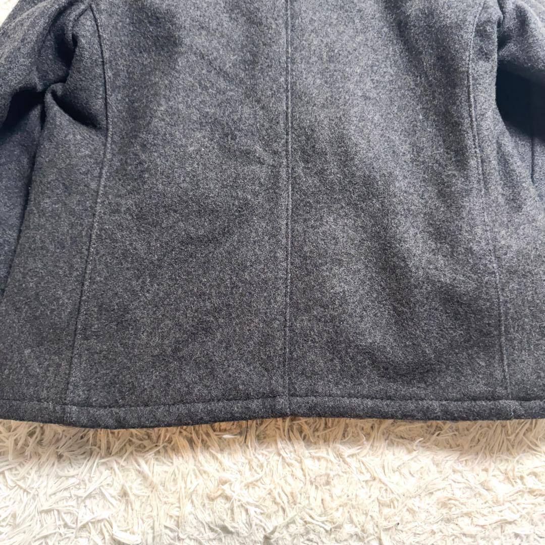 【希少42サイズ】ショット　736A Pコート　ウールメルトン　チャコールグレー